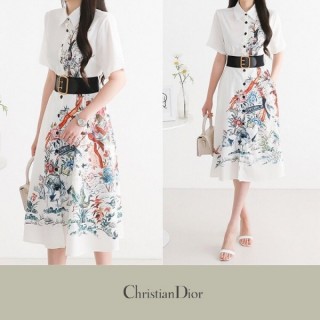 ★세일★디* 23SS ORIENTAL PRINTING BLOUSE MIDI DRESS